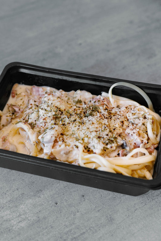 Bacon and Mushroom Alfredo - Plated Convenience