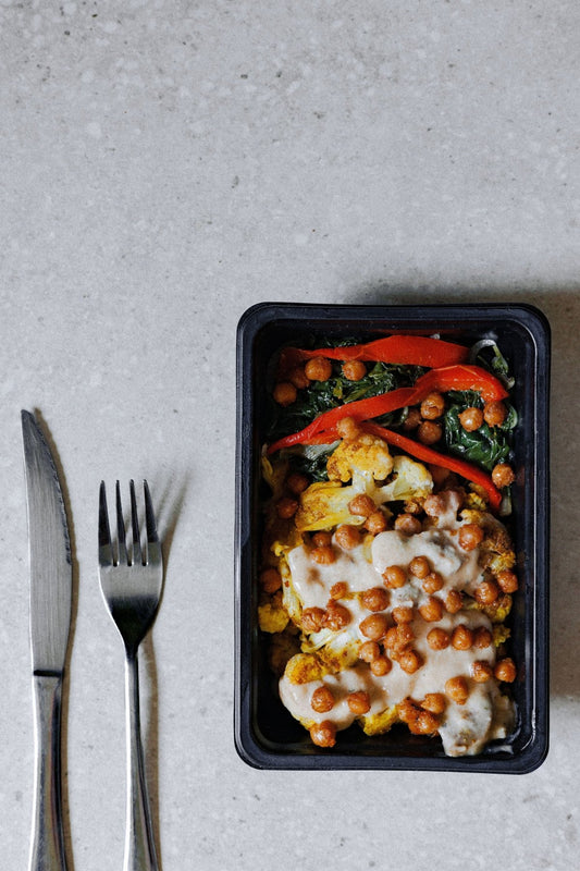 Cauliflower Steak and Stir - fry with Mushroom Sauce - Plated Convenience