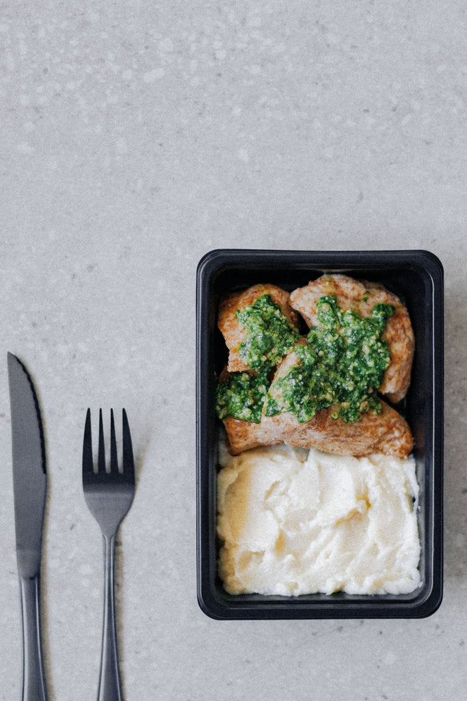 Chicken Pesto with Cauliflower Mash - Plated Convenience
