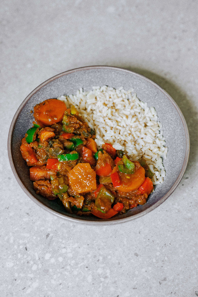 Mushroom Curry and Rice
