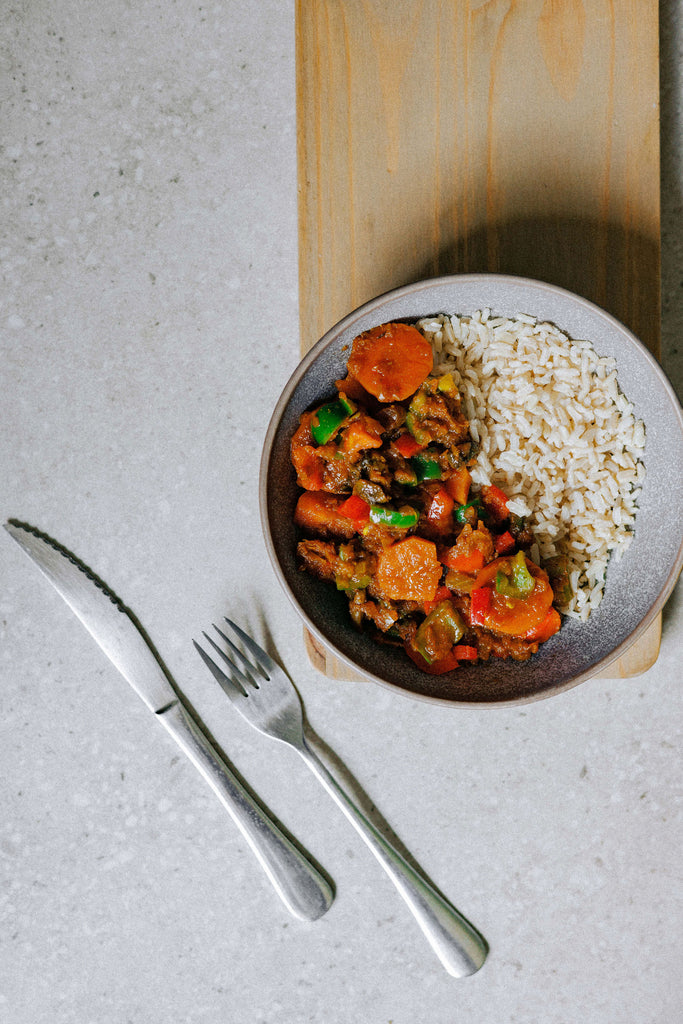 Mushroom Curry and Rice