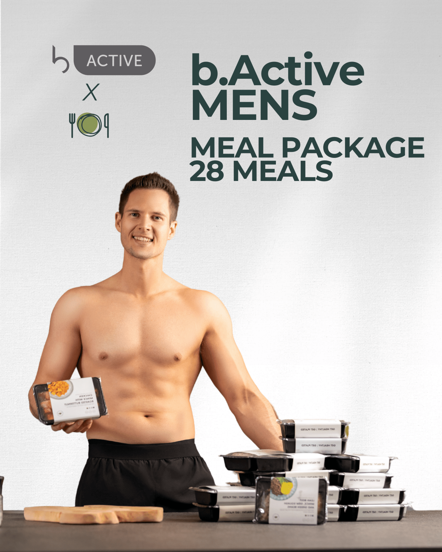 B Active Men's Package (28 Meals) - Plated Convenience