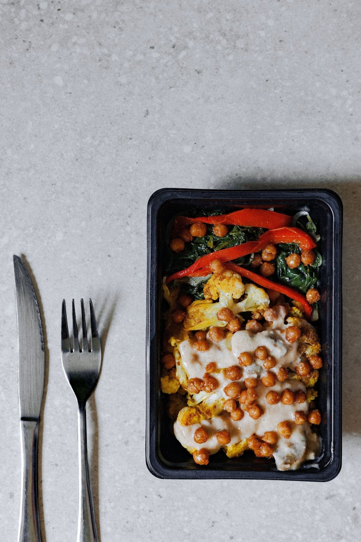 Cauliflower Steak and Stir - fry with Mushroom Sauce - Plated Convenience