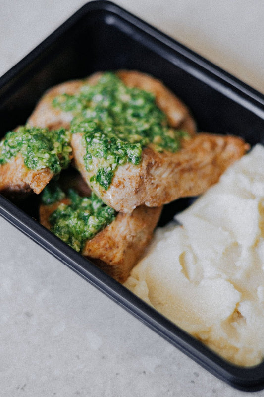 Chicken Pesto with Cauliflower Mash - Plated Convenience