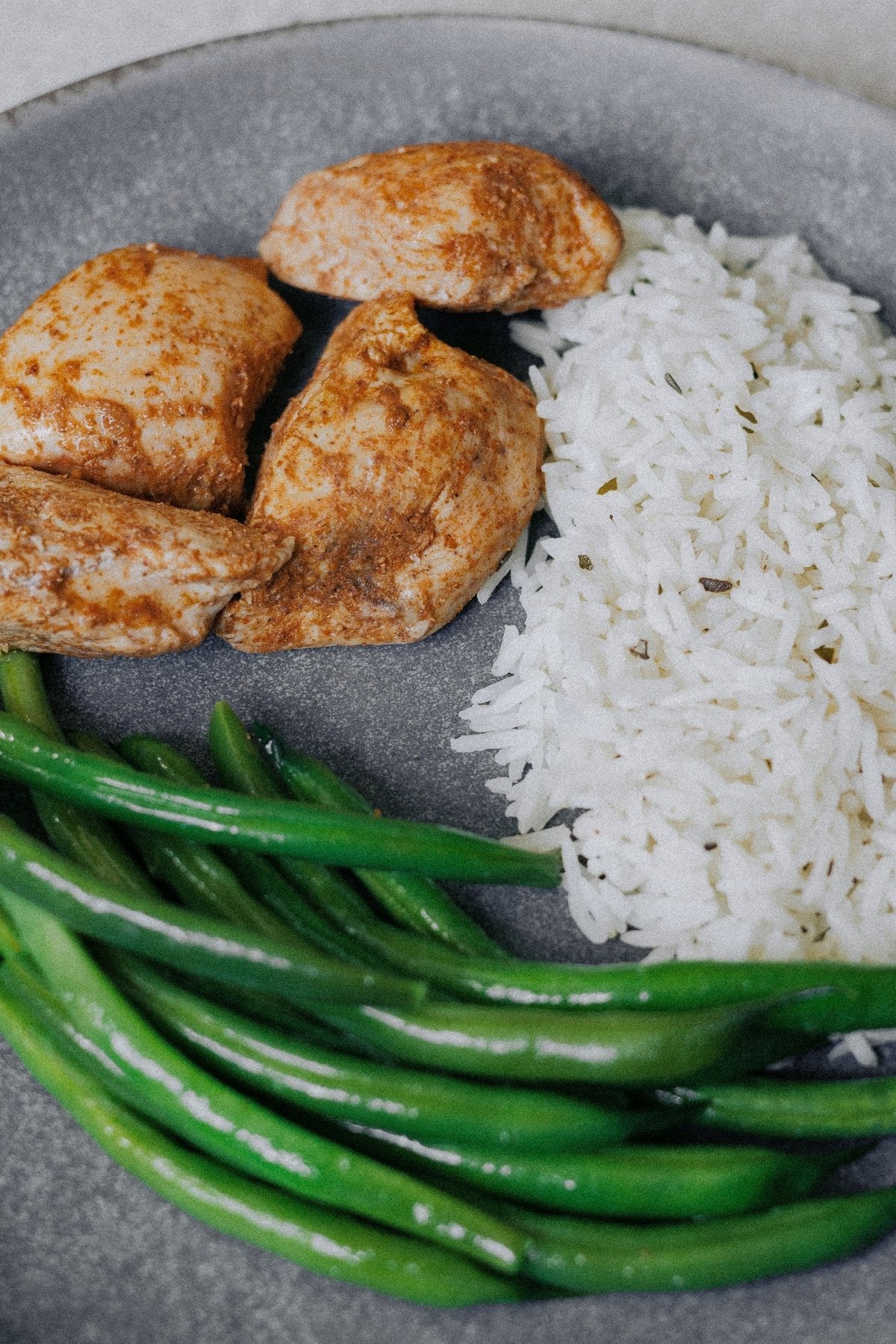 Chicken, Rice and Green Beans - Plated Convenience