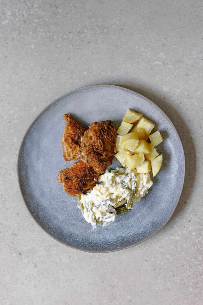 Chicken Thighs, Creamy Mash Beans and Sweet Potato - Plated Convenience