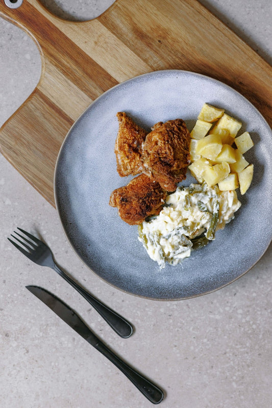 Chicken Thighs, Creamy Mash Beans and Sweet Potato - Plated Convenience