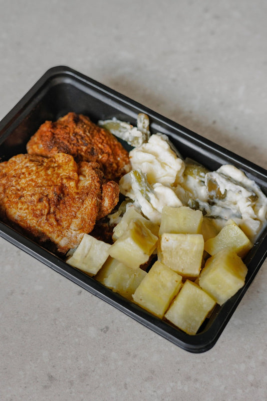 Chicken Thighs, Creamy Mash Beans and Sweet Potato - Plated Convenience