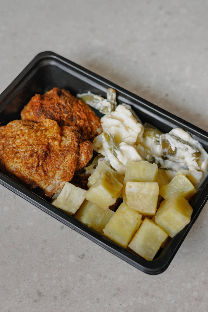 Chicken Thighs, Creamy Mash Beans and Sweet Potato - Plated Convenience