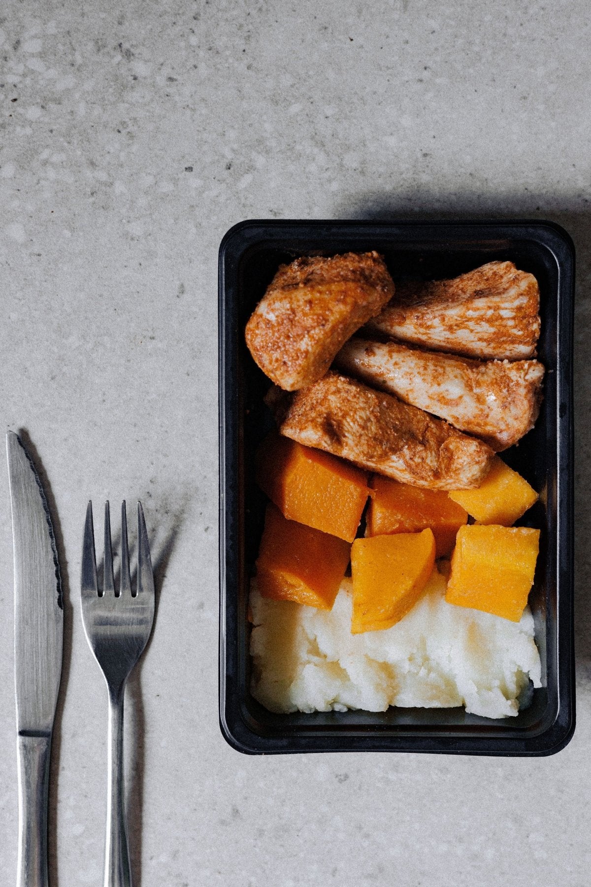 Chicken with Butternut and Mashed Potatoes - Plated Convenience