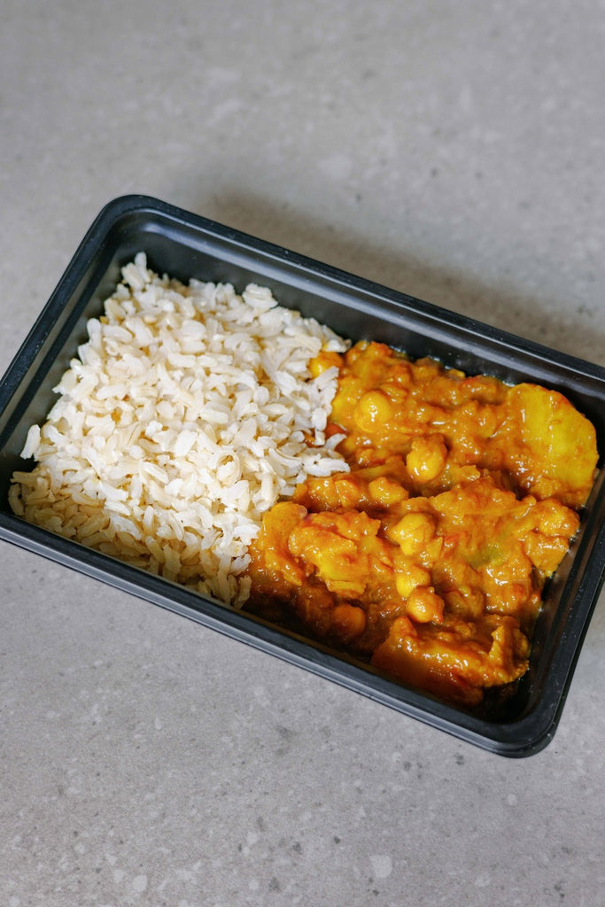 Coconut Curry Sweet Potato, and Chickpea Stew - Plated Convenience