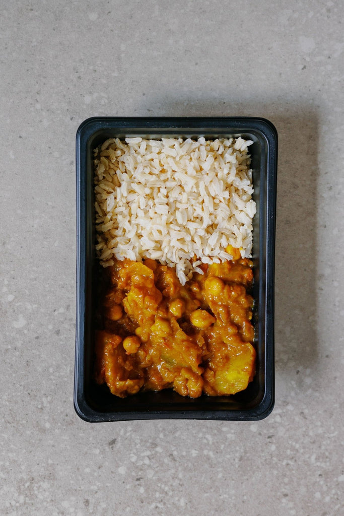 Coconut Curry Sweet Potato, and Chickpea Stew - Plated Convenience