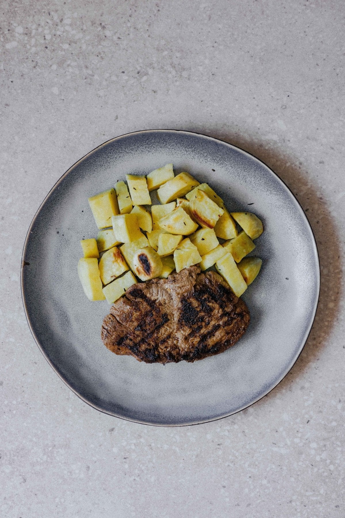 Grassfed Fillet with Thyme, Roasted sweet potatoes - Plated Convenience