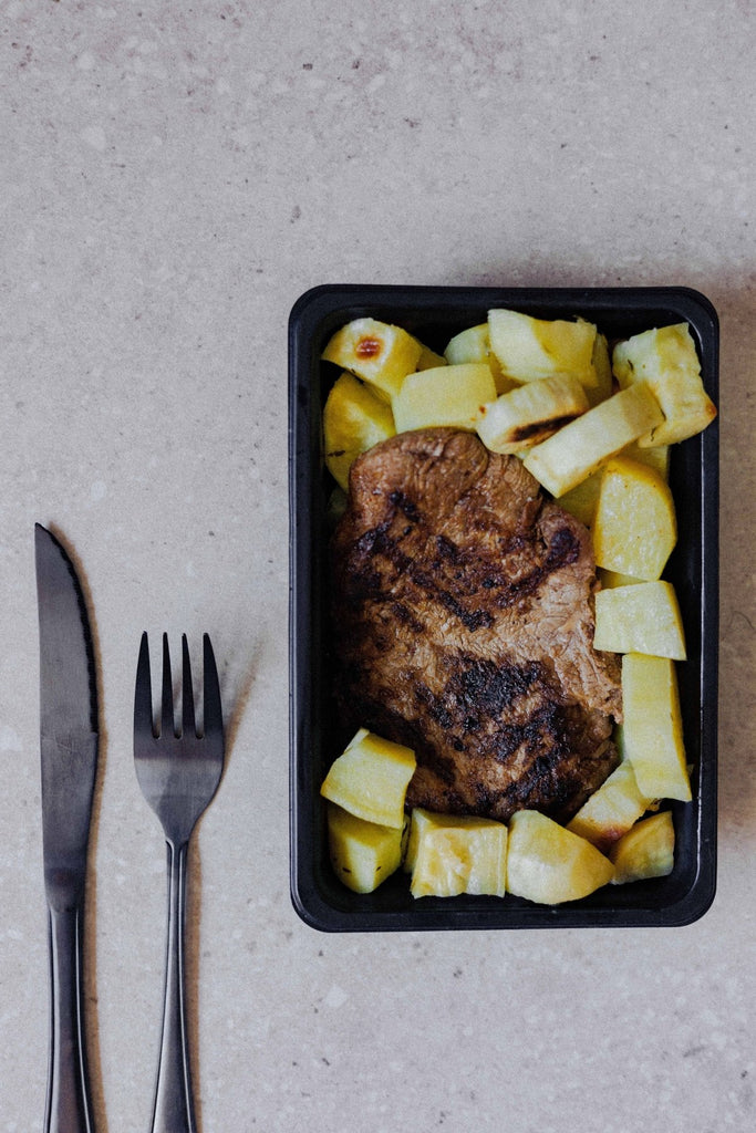 Grassfed Fillet with Thyme, Roasted sweet potatoes - Plated Convenience
