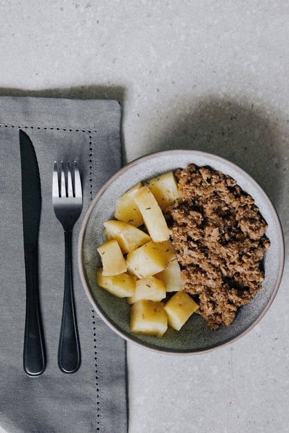Lean Beef Mince and Thyme Roasted Sweet Potato - Plated Convenience