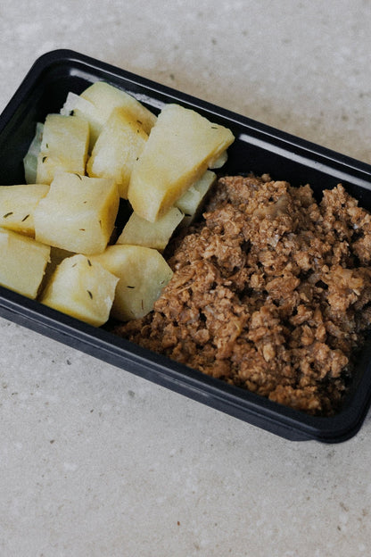 Lean Beef Mince and Thyme Roasted Sweet Potato - Plated Convenience