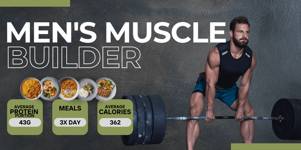 Men's Muscle Builder (3 Meals per day - 160g Protein 160g side) - Plated Convenience