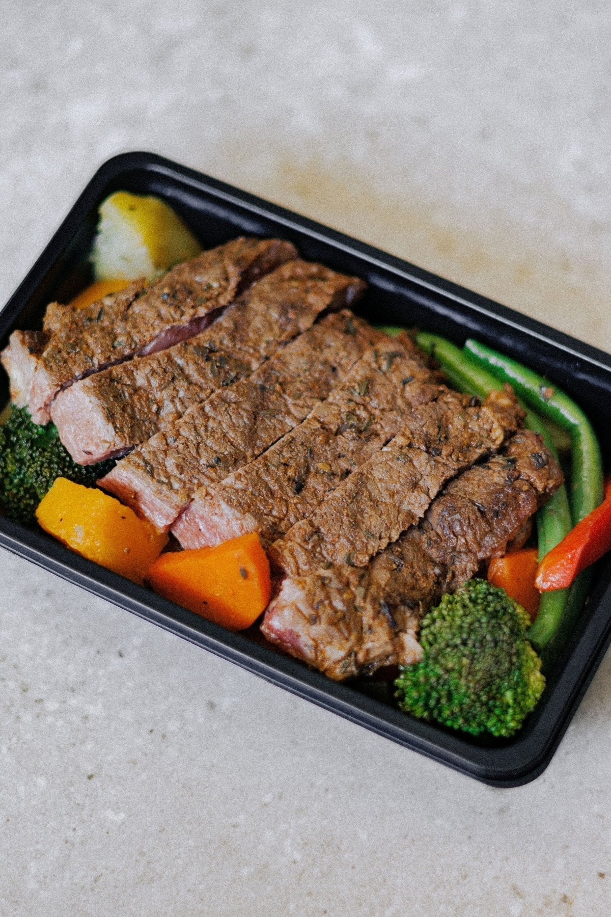 Steak and Roasted Vegetables - Plated Convenience