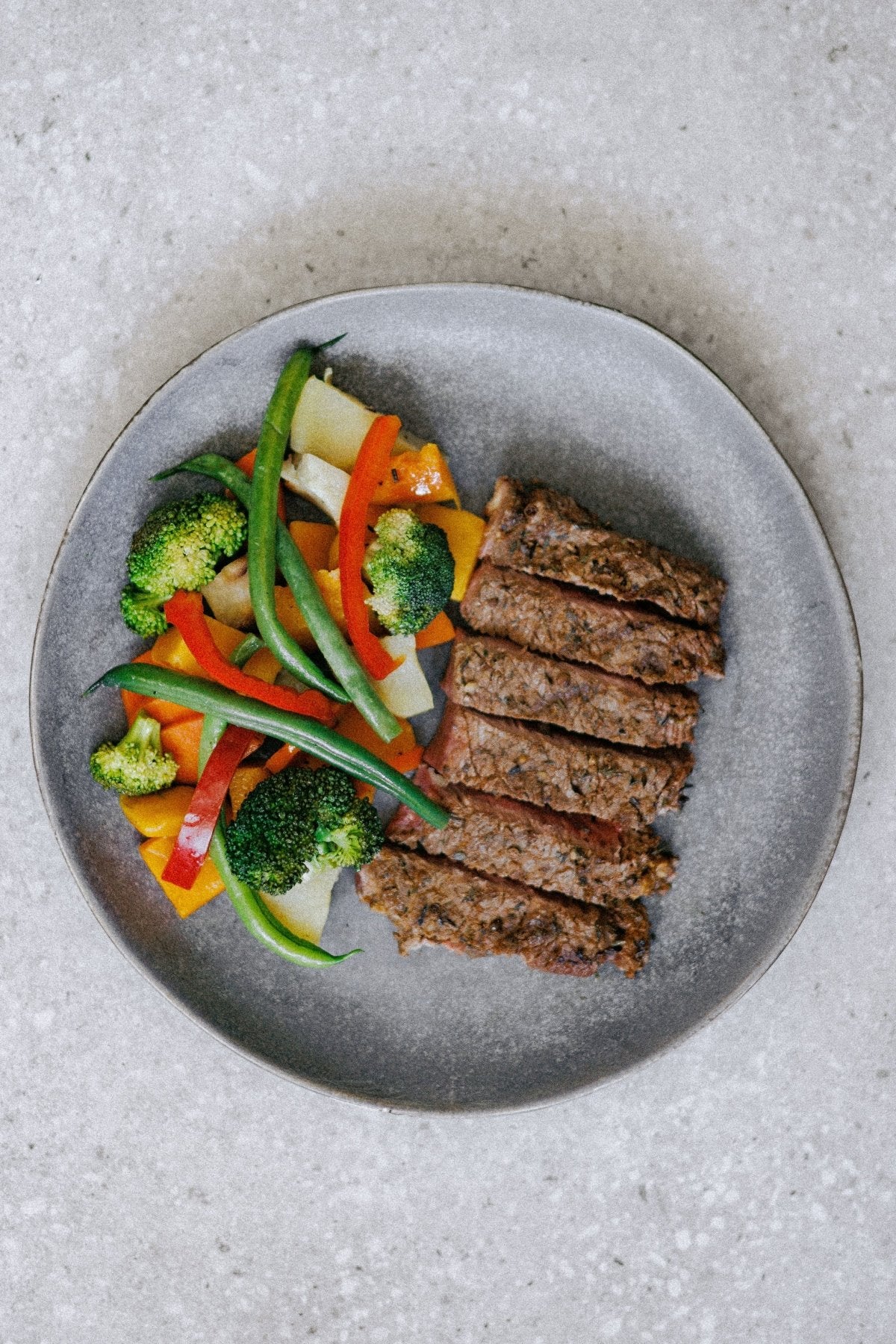 Steak and Roasted Vegetables - Plated Convenience