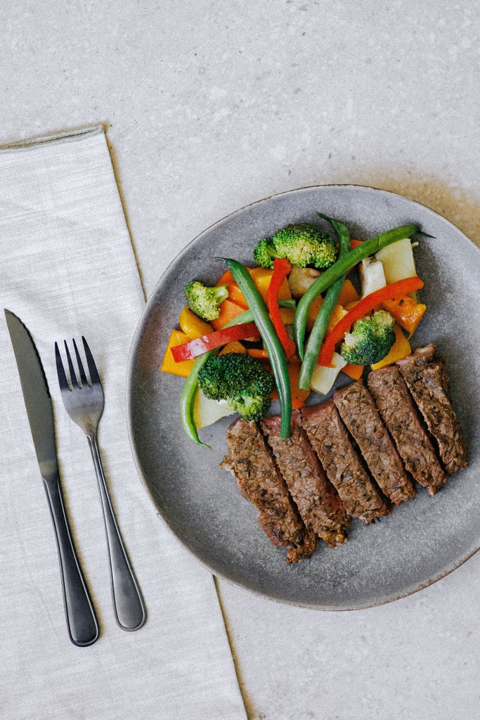 Steak and Roasted Vegetables - Plated Convenience