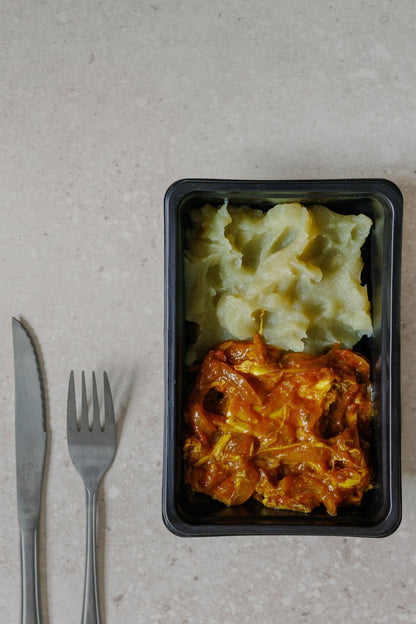 Vegan Chicken Bredie with Sweet Potato Mash - Plated Convenience