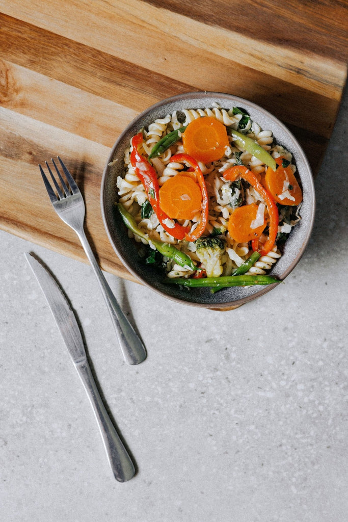 Wholewheat Pasta with Vegetable Stir - Fry - Plated Convenience