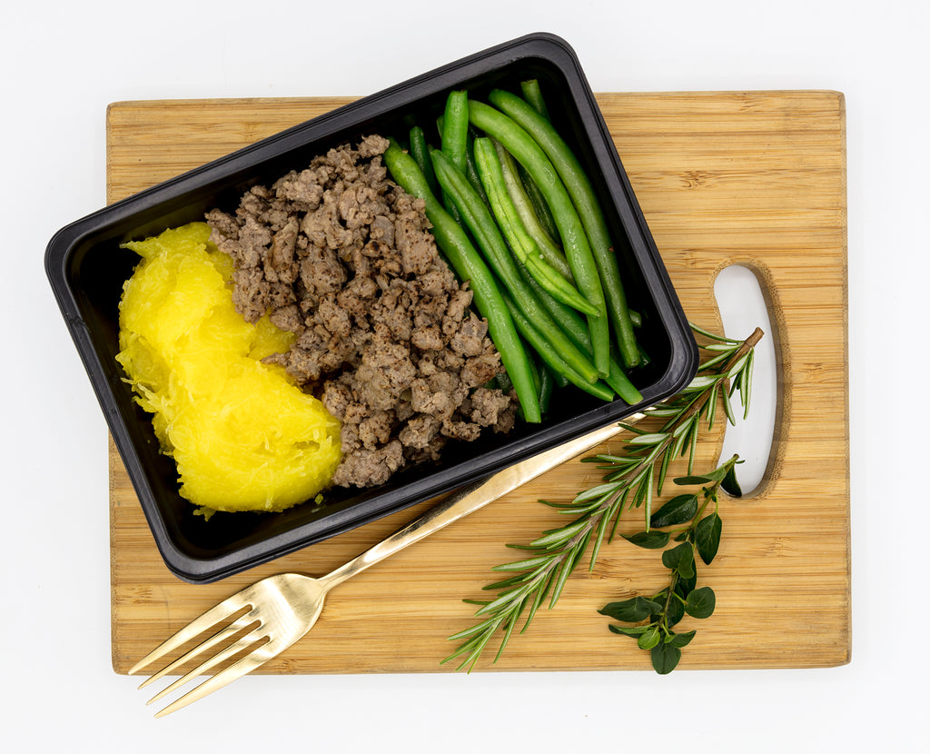 Lean Beef Mince, Gemsquash and Green Beans